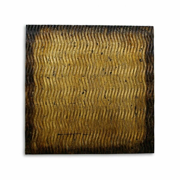 Palacedesigns 1 x 36 x 36 in. Metallic Ridge Wall Art, Bronze PA3681510